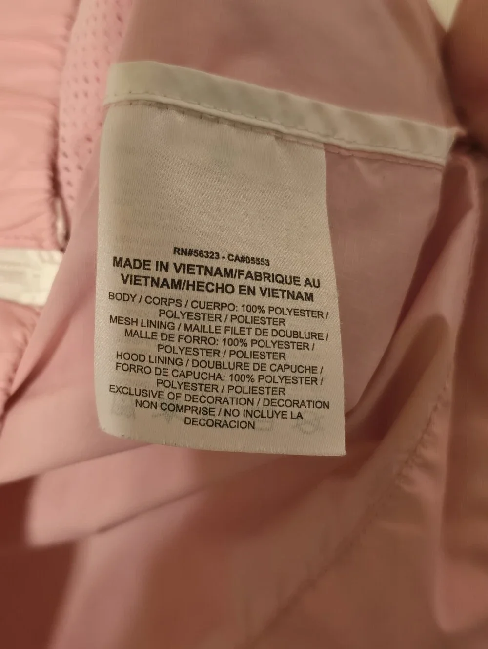 Nike Sportswear Windrunner Jacket Girls XL 16-18 (Fits Womens S/M) Pink White